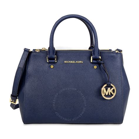 MICHAEL Michael Kors Sutton Medium Satchel Bag, Navy